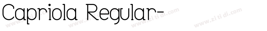 Capriola Regular字体转换